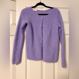 Sezane Lilac Gaspard cardigan